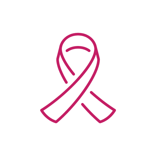 Oncology Pink Ribbon Icon